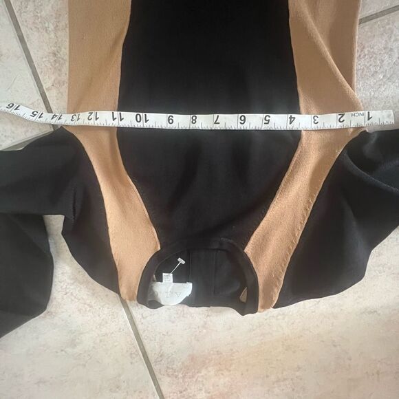 Dress a.l.c bandage two toned color block runway piece bodycon sweater dress - Picture 4 of 5